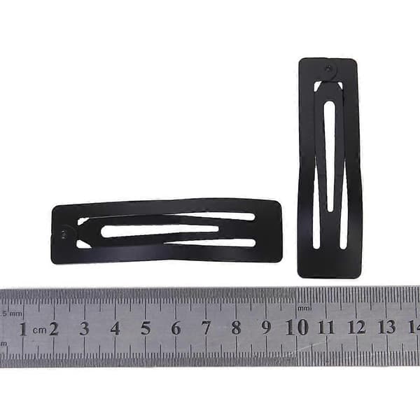 4x10 stk. Sorte Metal Blank Hår Snap Clips Håndværk DIY 4 Pcs