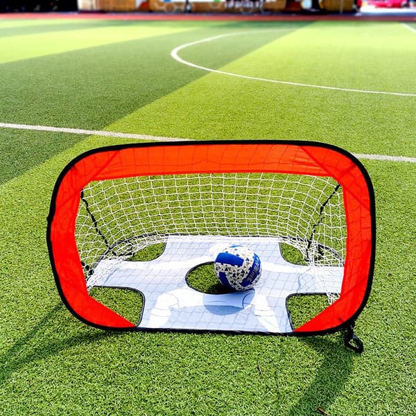 Qindian Bærbart Foldbart Fodboldmål til Børn Indendørs Udendørs Træning Red character goal
