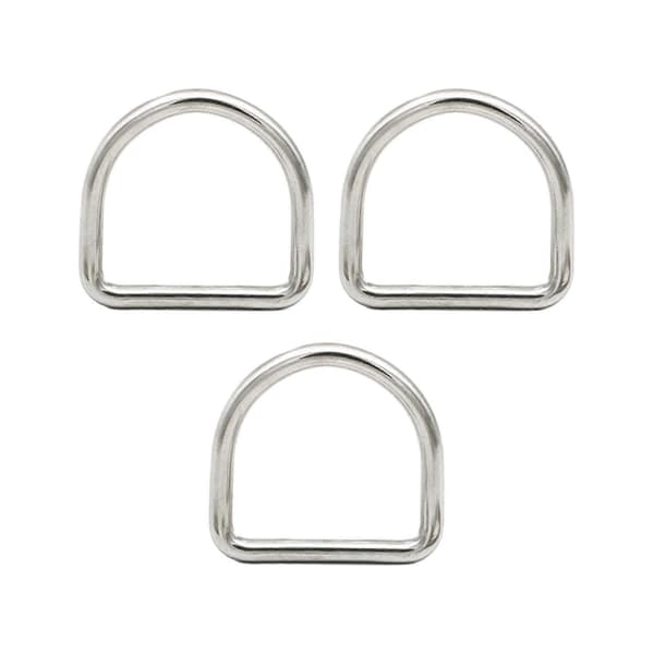 Hestesko Spenner Maskinvare Tilbehør Erstatning Rustfritt Stål D-ringer for 2.5cmx2cm