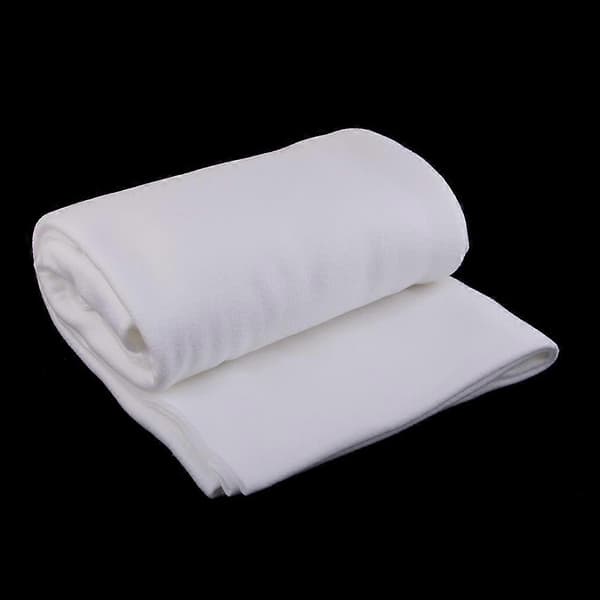 Polyester Anti Pill Solid Fleece Stof Meter håndværk Materiale til Plyslegetøj White