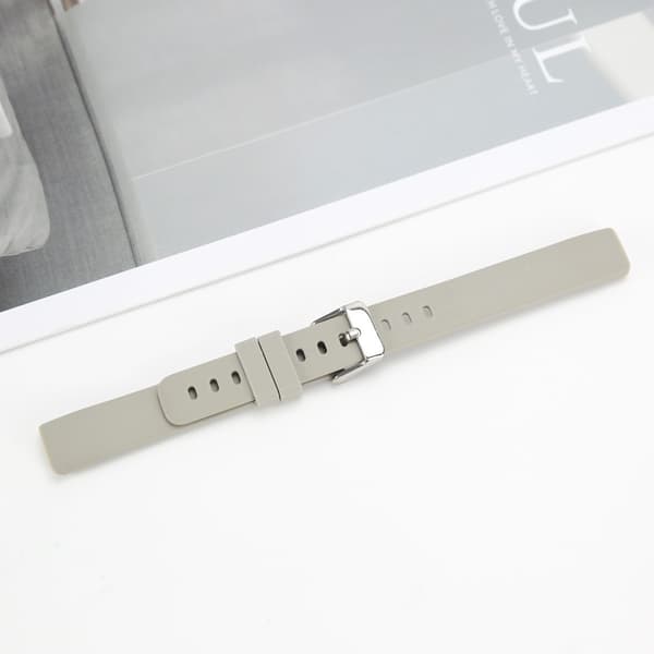 Silikon erstatningsreim kompatibel med Fitbit Luxe, grå stor, myk silikon med spenne