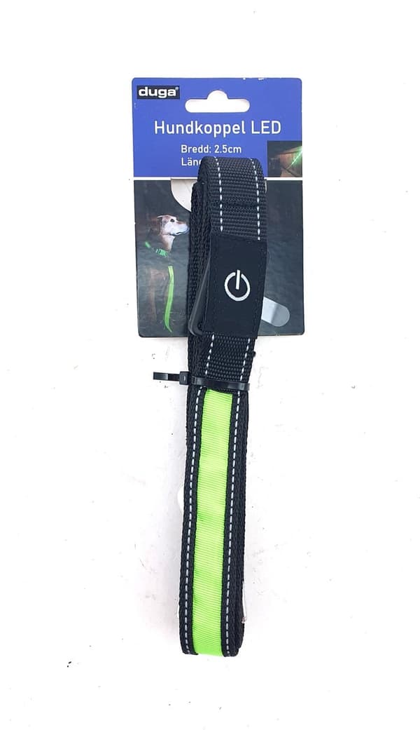 LED hundesnor, 175 cm, nylon, reflekterende, lysende, nattevandring, sikkerhed