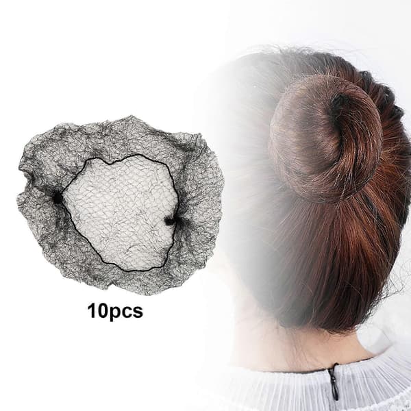 4x 10 Stykker, Usynlige, Hårnet, Usynlige, Mesh Elastisk Kant Hårnet, Mesh Net