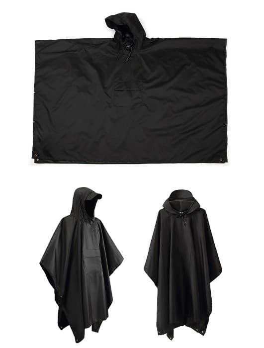 Sadeviitta, musta, vedenpitävä pressu, maapeite, 105x143 cm, polyesteri, ulkokäyttöön