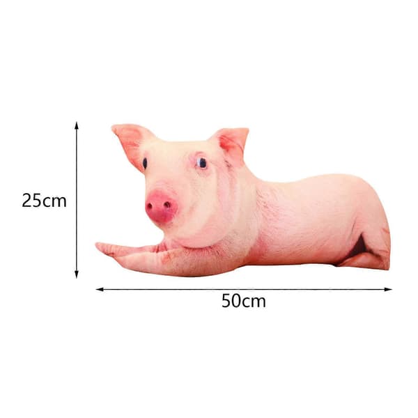 Pink Gris Formet Pude Udstoppede Dyr Legetøj Sofapude PP Bomuldsfyld 50x25cm