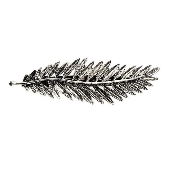 Metallfjäder Bladform /Silver Accessoar Gotisk Kvinna Antique Silver