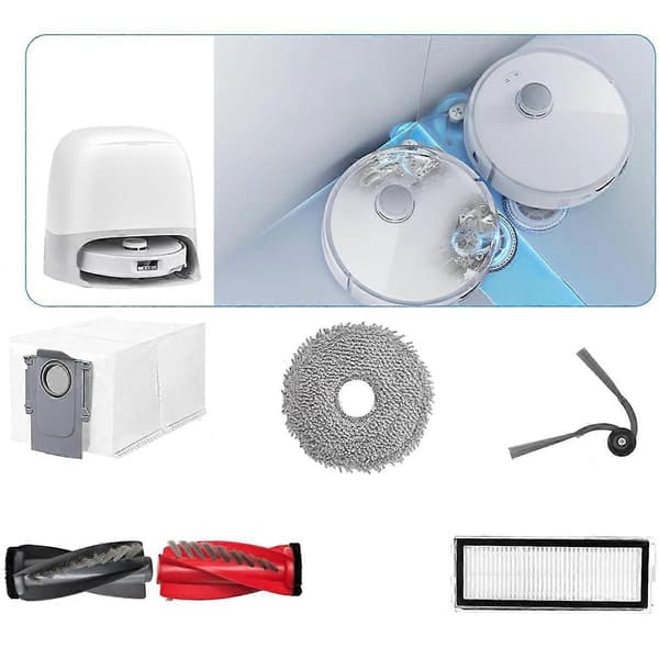 Tilbehør til Roborock Qrevo Curv, P20 Pro Robotstøvsuger Erstatningsdel Hovedsidebørste H