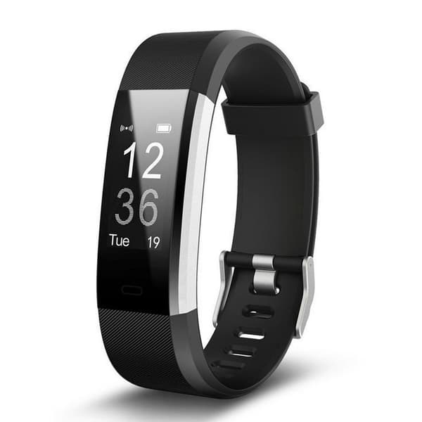 Erstatningsurrem til ID115 Plus HR/ID115 Plus, sort silikone, justerbar
