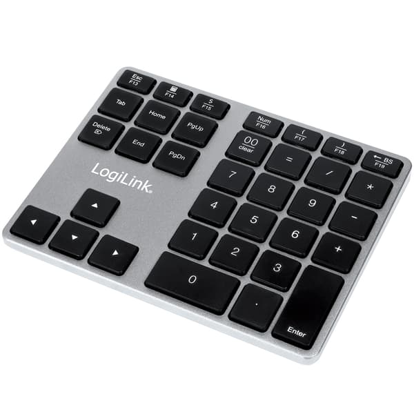 Trådløst numerisk tastatur med piletaster, Bluetooth 3.0, Space Grey, kompakt til bærbar computer