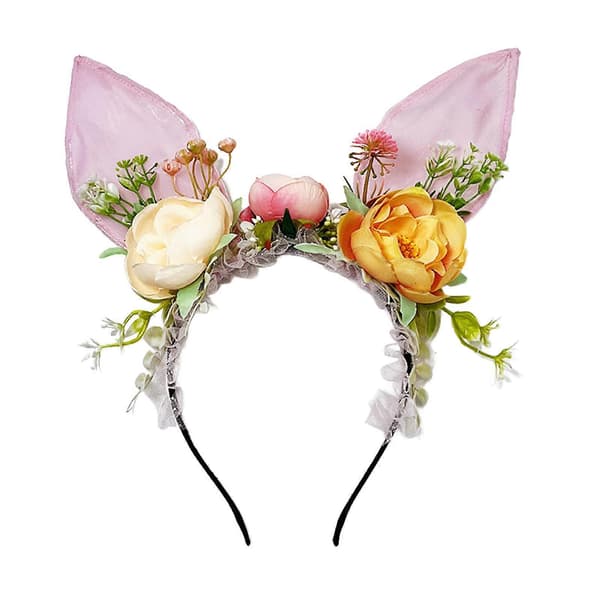 Påskehareører Hodebånd Hodeplagg for Kvinner Jenter Blomsterhårbånd Hår Pink