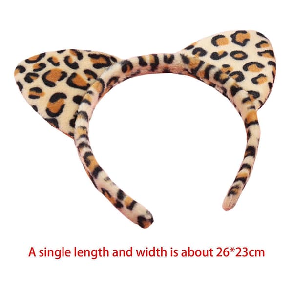 4x Leopard Katteører Hårbøjle Dekorativ Mode Søde Hår Accessories Dyr Leopard Hoop