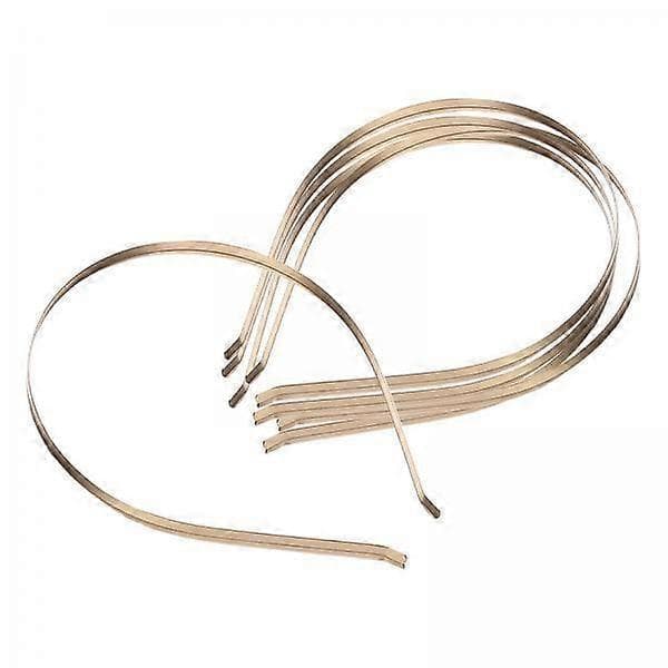 4x5 stk. 5 mm hårband i rustfritt stål Hodeplagg Håndverk Damer Jenter Kvinner Gull