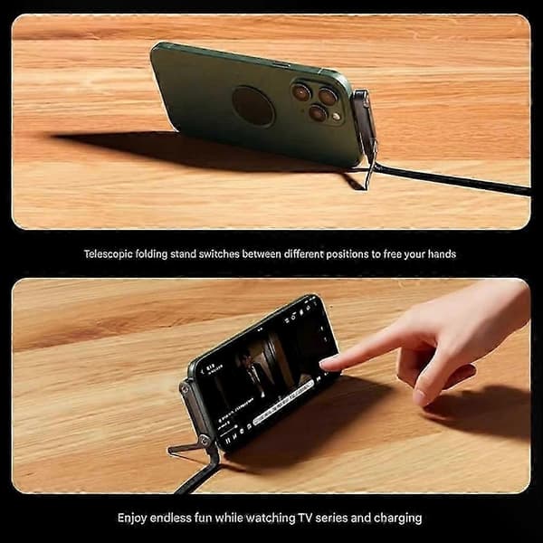 240W hurtigladekabel med USB-C til USB-C - sidelader og holder for 17-15, Android-enheter