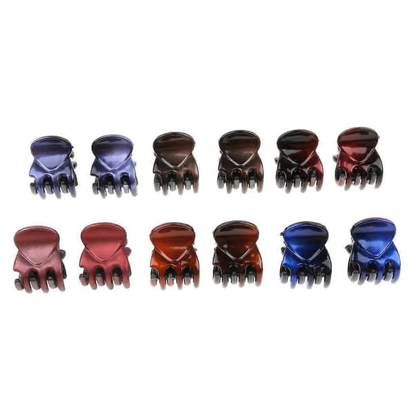 12 Mini Hårklämmor Hårnålar Tillbehör Barrettes