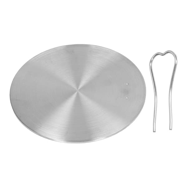 Varmelederplade i rustfrit stål til induktionskomfur, 17,5 cm/6,9 tommer, adapter til elkomfur