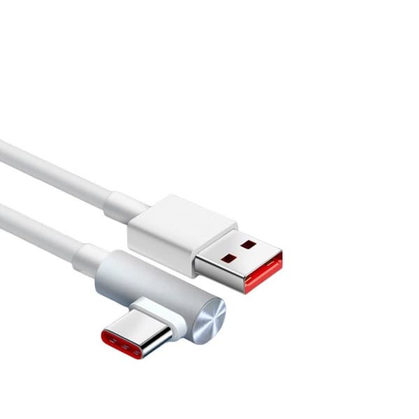 120W Rettvinklet USB C-kabel 6A Hurtiglading for Gaming Dataoverføring 1m 1 m