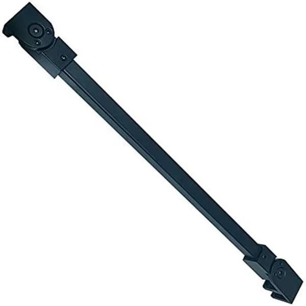 Mat sort vægstøttestang i rustfrit stål, 40 cm, til 6-10 mm glas, rammeløse brusevægge