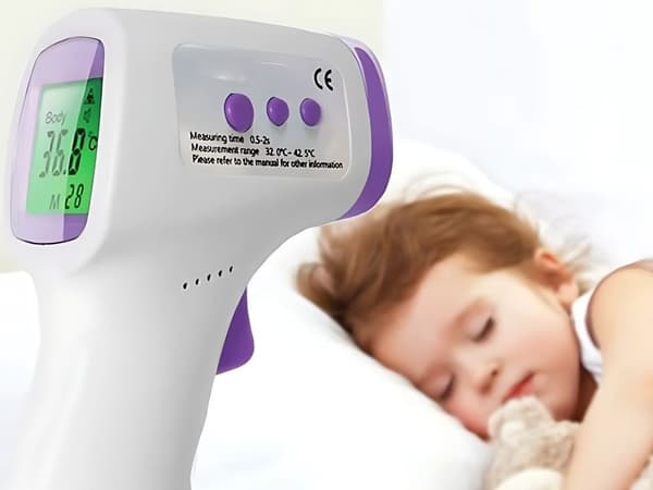 Beröringsfri Infraröd Termometer, Digital LCD, Panna, för Barn & Vuxna, Feberdetektering