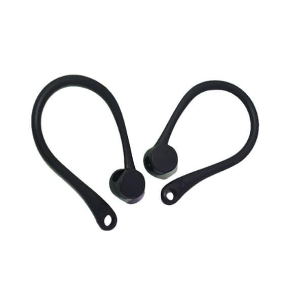 Silikone ørekroge til Apple AirPods 1/2/Pro, sikker pasform, anti-tab, sort
