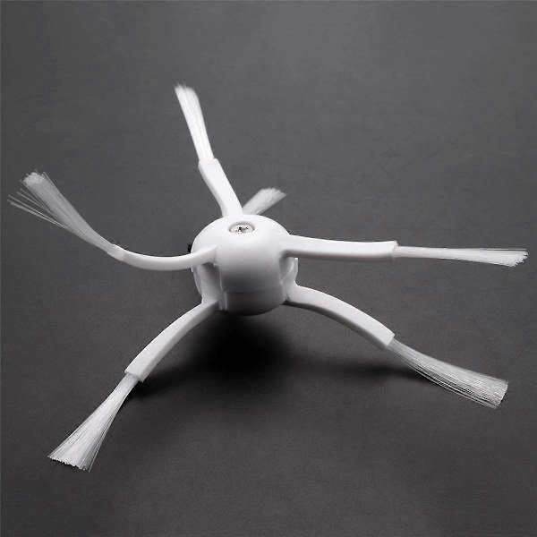 6 stk. sidebørsteerstatning for S6 Pure S5 Max S4 E4 E20 E25 E35 C10 S50 S51 robotstøvsugerdel white