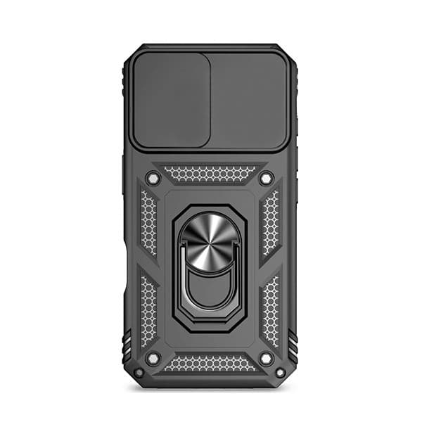 Magnetisk Skydelågs-etui med Stand til Samsung Galaxy S26 Ultra, Sort silver
