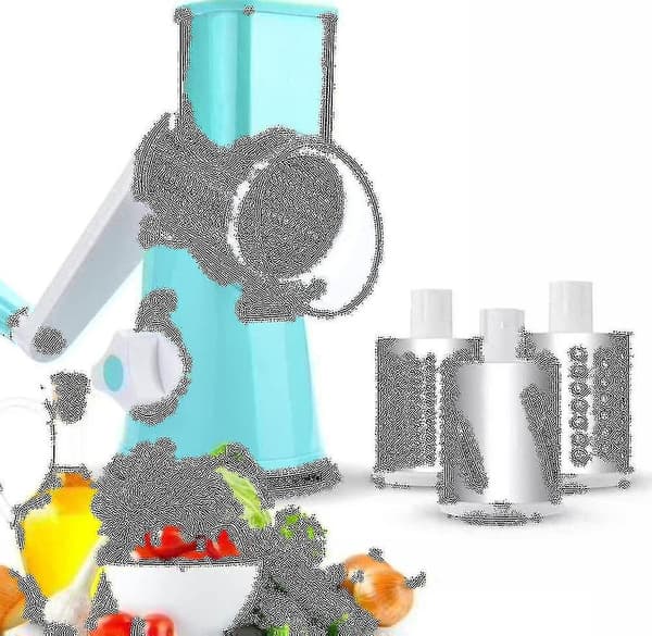 Grønnsakskutter, Fitnate Håndsveiv Rustfritt Stål Frukt Grønnsakskutter Terningkutter Ostekutter Med 2 Utskiftbare Roterende Blader I Rustfritt Stål