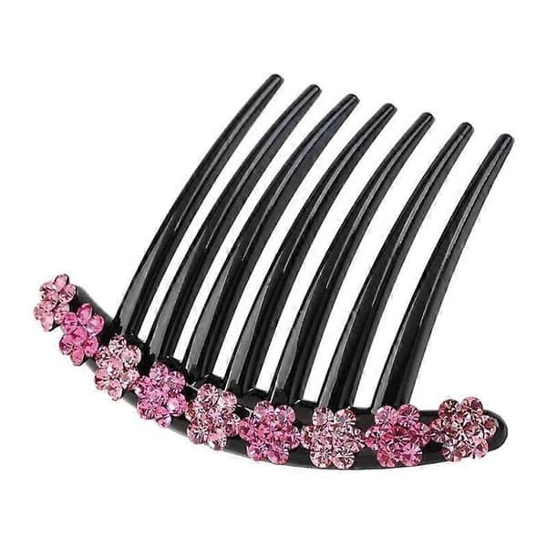 Glitterhårkamklips for oppsettinger og knuter i roségull 2 Pcs