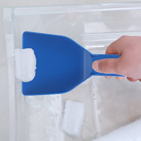 2-delt isskraber og isskovl til køleskab, PP-frostfjernelsesskovl til fryser, assorterede farver