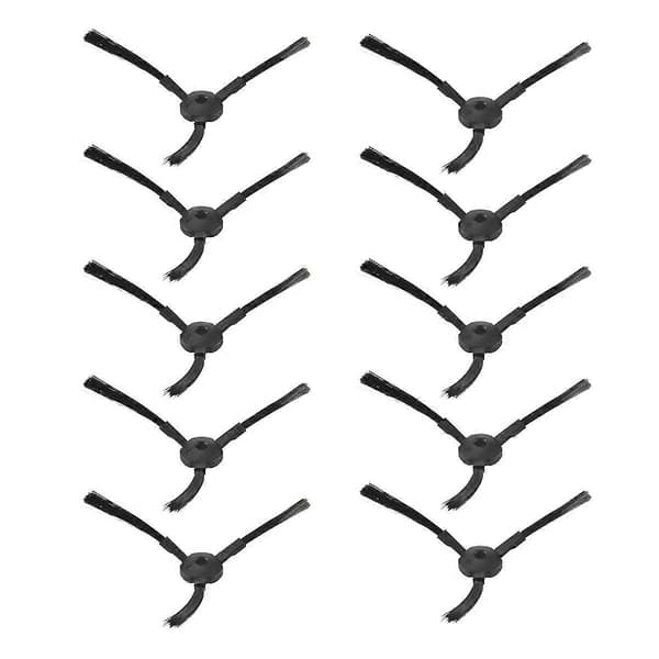 10 stk. sidebørste-erstatning for ILIFE V3 V3S A4 A4S Pro V5 V5S Pro robotstøvsuger black
