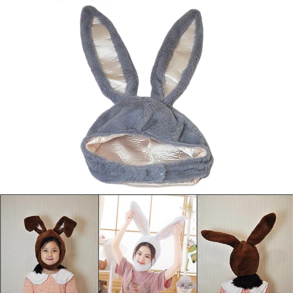 2x Øre Hatt Caps Hodeplagg med S for Cosplay Kostyme Hvit, Lett, 21