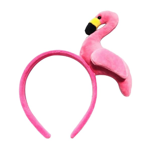 2xFlamingo Hodebånd Kostyme Dyrehodeplagg Hodeplagg for Ferie Scene 4 Pcs