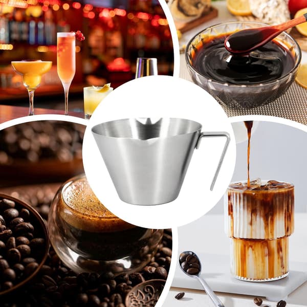 100 ml målebæger, sort, 304 rustfrit stål hældekop til kaffe og espresso