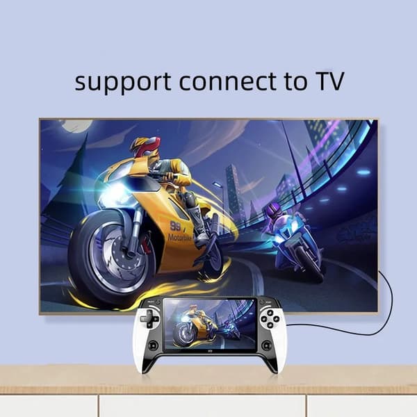 Bärbar handhållen spelkonsol, 5,5\" IPS HD-skärm, stöder TV-anslutning