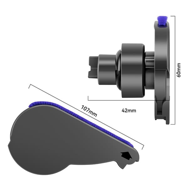 Udskiftningssidecover til Dyson Soft Roller, kompatibel med V6 V7 V8 V10 V11, sort