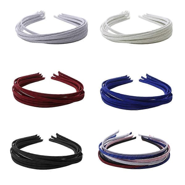 10 stk. Hårelastikker, sateng scrunchie pannebånd hårbånd elastisk chouchous hår White