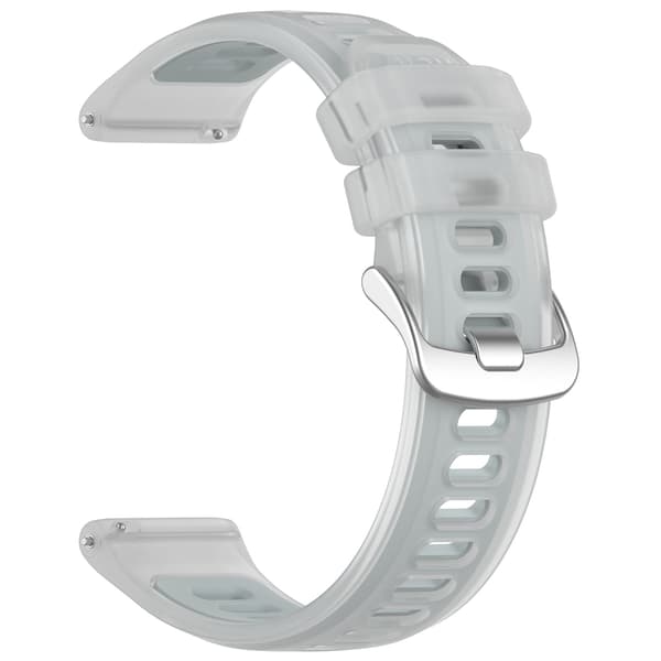 Silikoneurrem til Garmin Forerunner 570 20mm, Hvid, Blød Behagelig Erstatningsrem