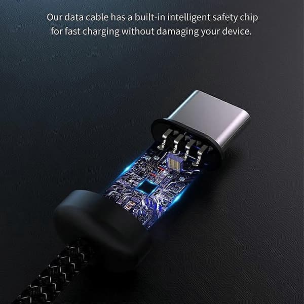 DEVIA EC649 Gracious Series 1m USB-A till Type-C-kabel 2A Snabbladdning Nylonflätad 480Mbps Datakabel