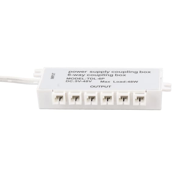 6-vejs DC-strømsplitter, strømforsyningskoblingsboks, elektrisk ledningsforbindelsesboks til LED-lys