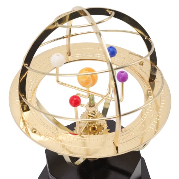 Metallmodell av solsystemet Orrery, stor dekoration för tonåringar