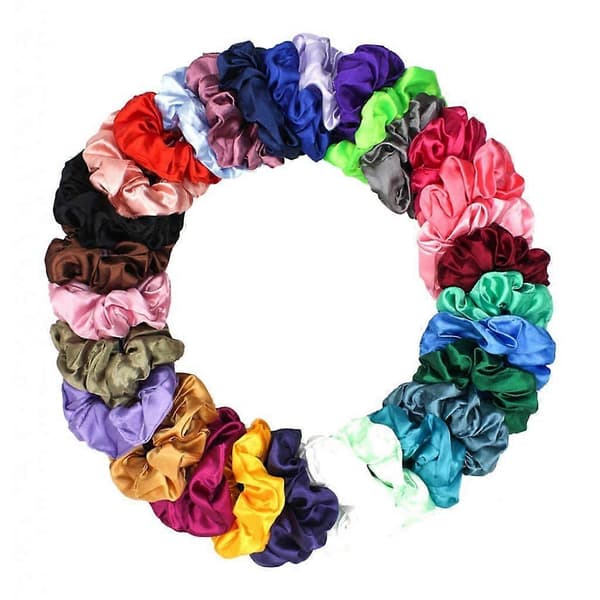 60 st Scrunchie Elastiska Hårband Snoddar Tillbehör för Hållare