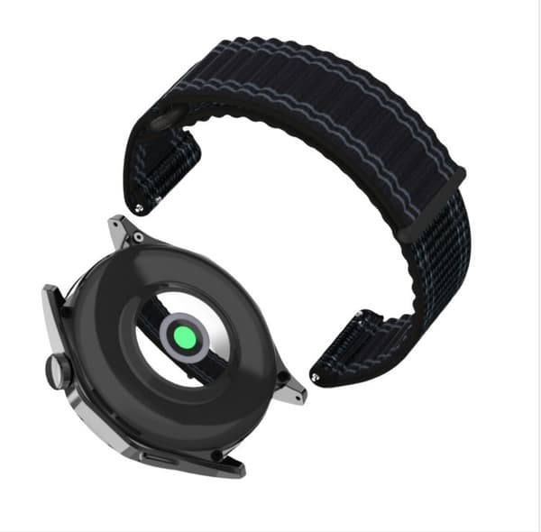 22 mm nylonurrem til Huawei, universal, sort