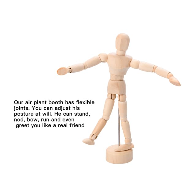 Træfigur, 4,5 tommer, 14 cm høj, håndlavet indretning til haven