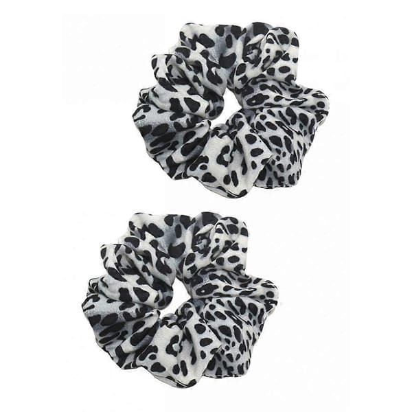 2 stycken Leopard Scrunchies Hårband för Kvinnor White Leopard