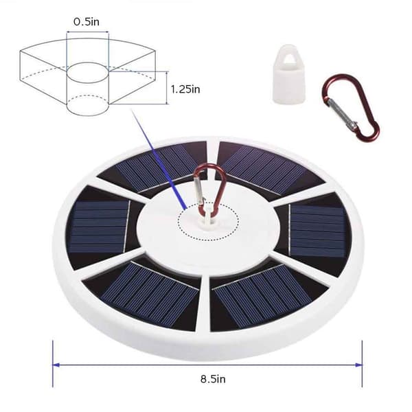 42 LED Solar Flaggstångsbelysning, Vattentät, för Utomhus Flaggstångstopp