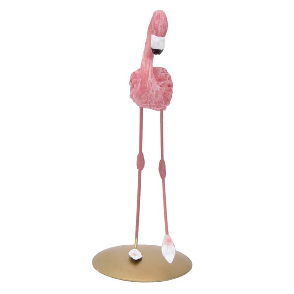 Rosa Flamingo Staty Prydnader, Harts Figur Heminredning för Vardagsrum Sovrum Arbetsrum