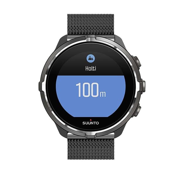 Urrem i rustfrit stål til Suunto 9 Baro/7/D5/Spartan, Milanese Loop, Sort, 24mm