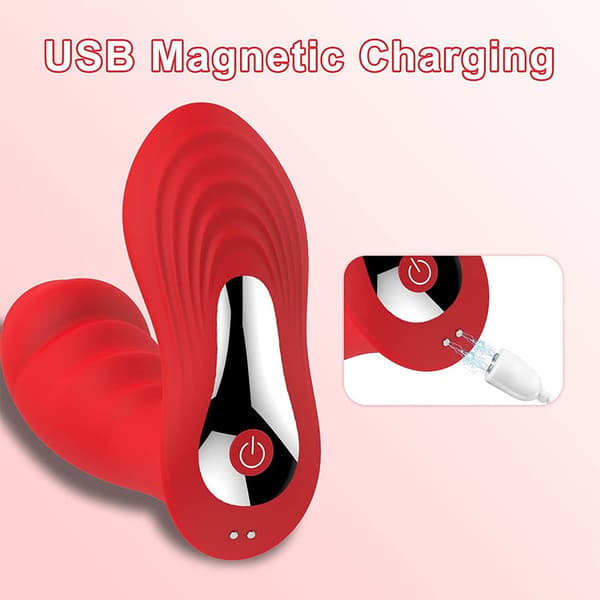 USB Genopladelig Bærbar Vibrator til Kvinder, Dobbelt Motor, 10 Frekvenser, Silikone