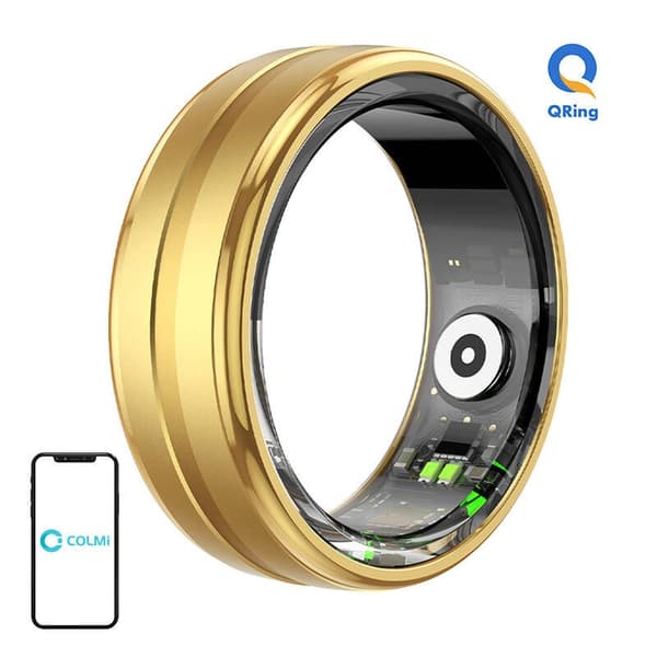 Smart Ring R06, Gull, 18mm, Bluetooth 5.0, Helseovervåking, Vanntett