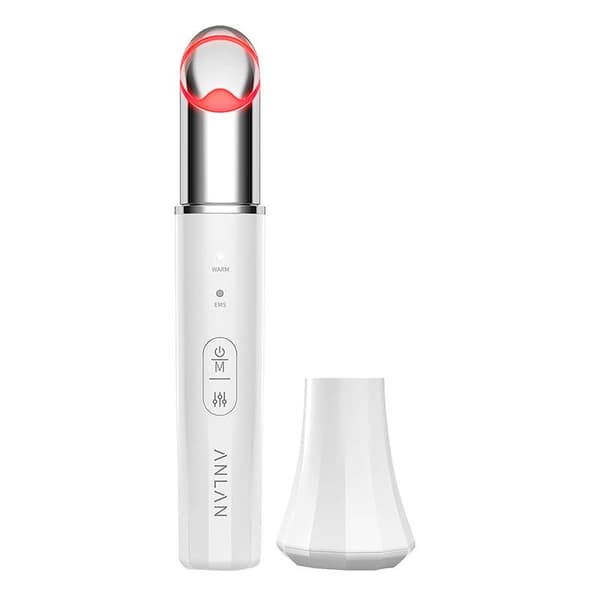 EMS Ögonmassager, Röd & Blå Ljusterapi, Vibration, Värme, Jonofores, Anti-Aging