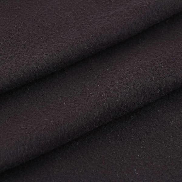 Polyester Anti Pill Solid Fleece Stof Meter håndværk Materiale til Plyslegetøj Black